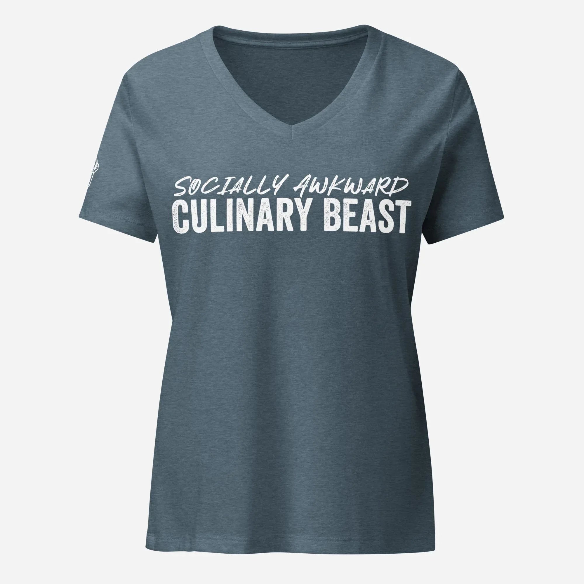 Socially Awkward Women’s Relaxed V-neck Tee - Odd Chef