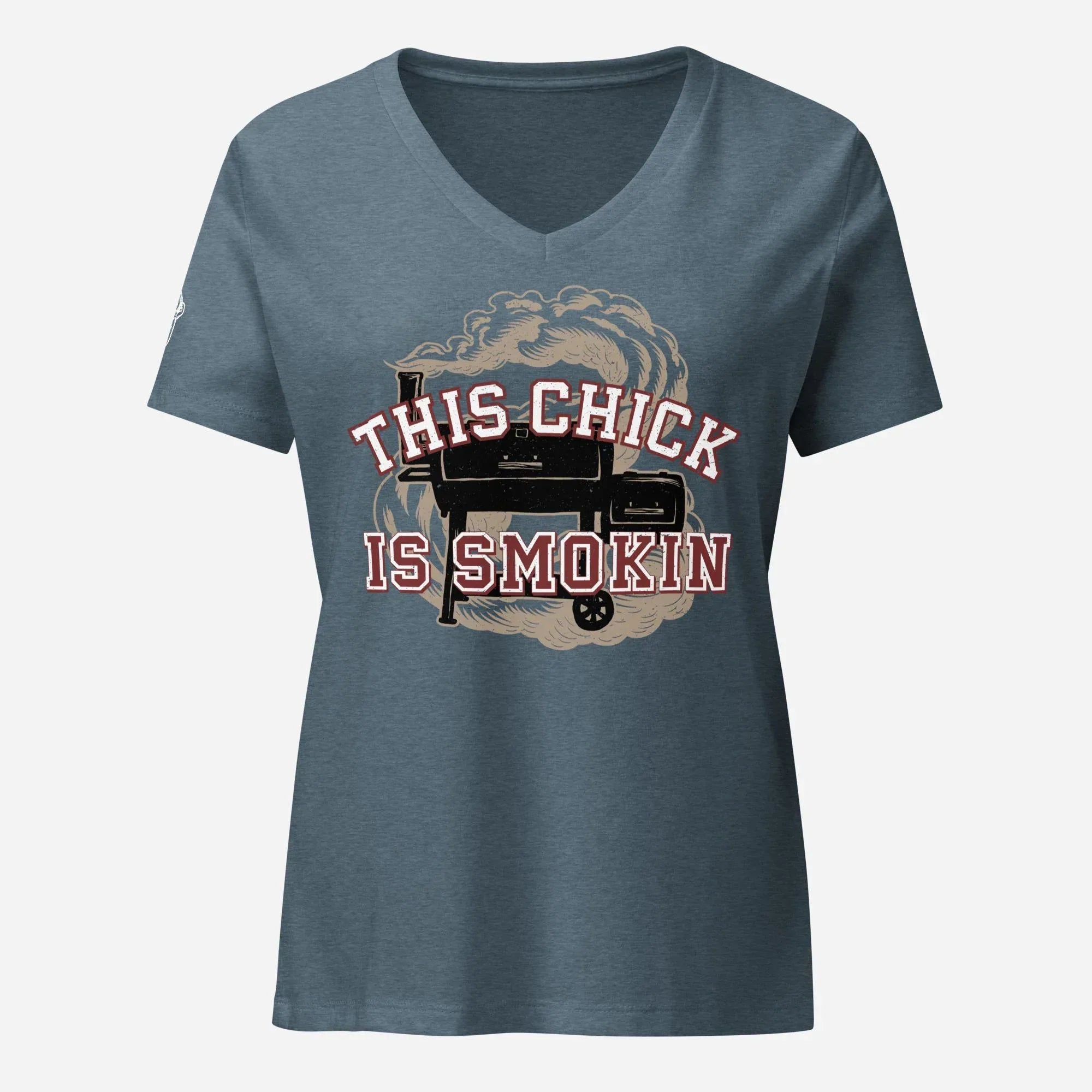 This Chick is Smokin Women’s Relaxed V-neck Tee - Odd Chef