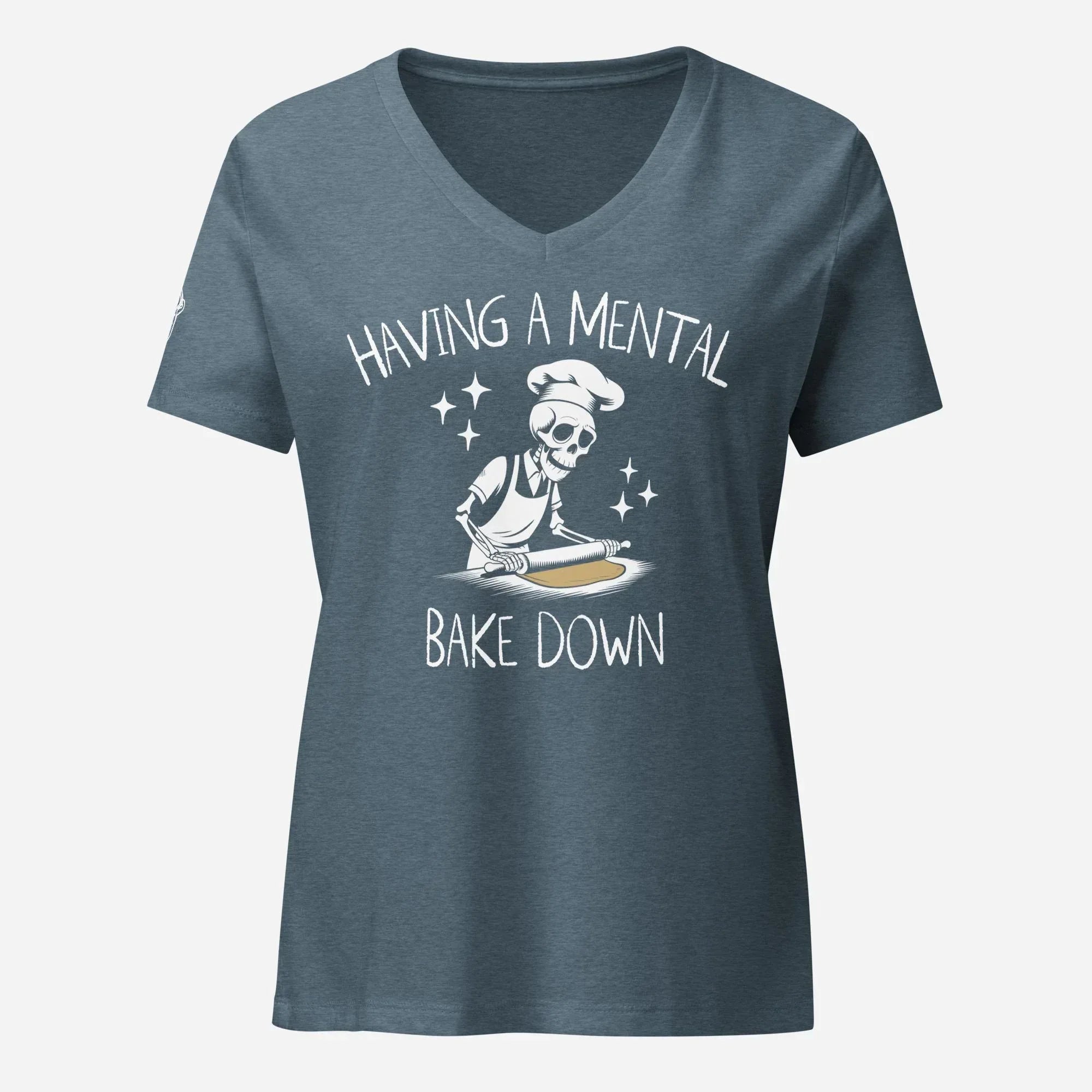 Mental Bake Down Women’s Relaxed V-neck Tee - Odd Chef