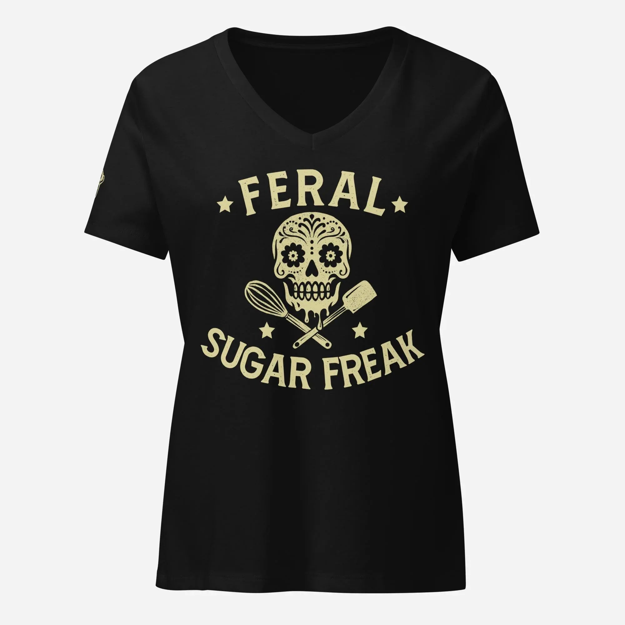Feral Sugar Freak Women’s Relaxed V-neck Tee - Odd Chef