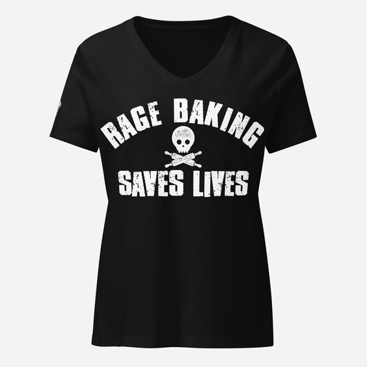 Rage Baking Women’s Relaxed V-neckTee - Odd Chef