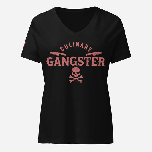 Culinary Gangster Women’s relaxed V-neck Tee - Odd Chef
