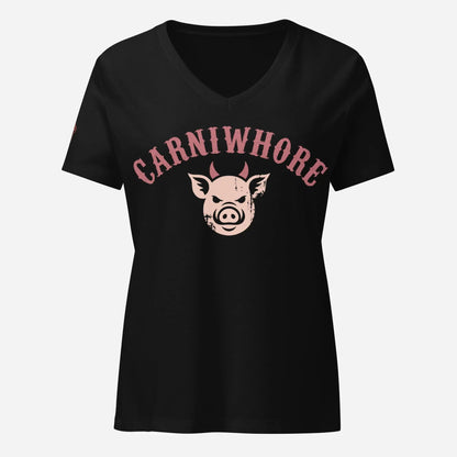 Carniwhore Women’s relaxed V-neck Tee - Odd Chef