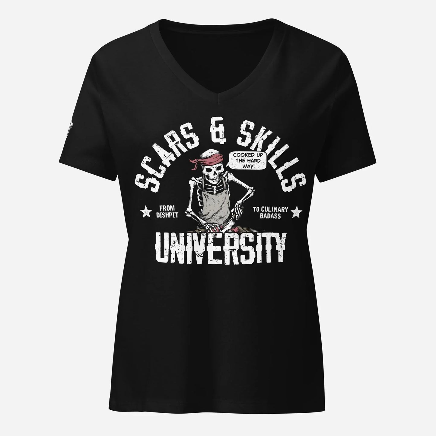 Scars & Skills Women’s Relaxed V-Neck Tee - Odd Chef