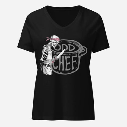 Odd Chef Skeleton Official Women’s Relaxed V-neck Tee - Odd Chef