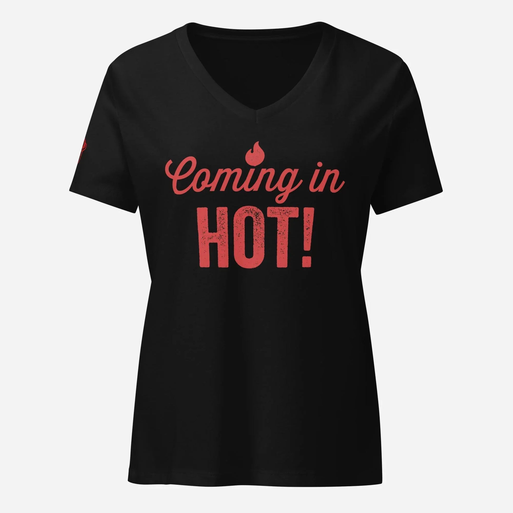 Coming in Hot Women’s Relaxed V-neck Tee - Odd Chef
