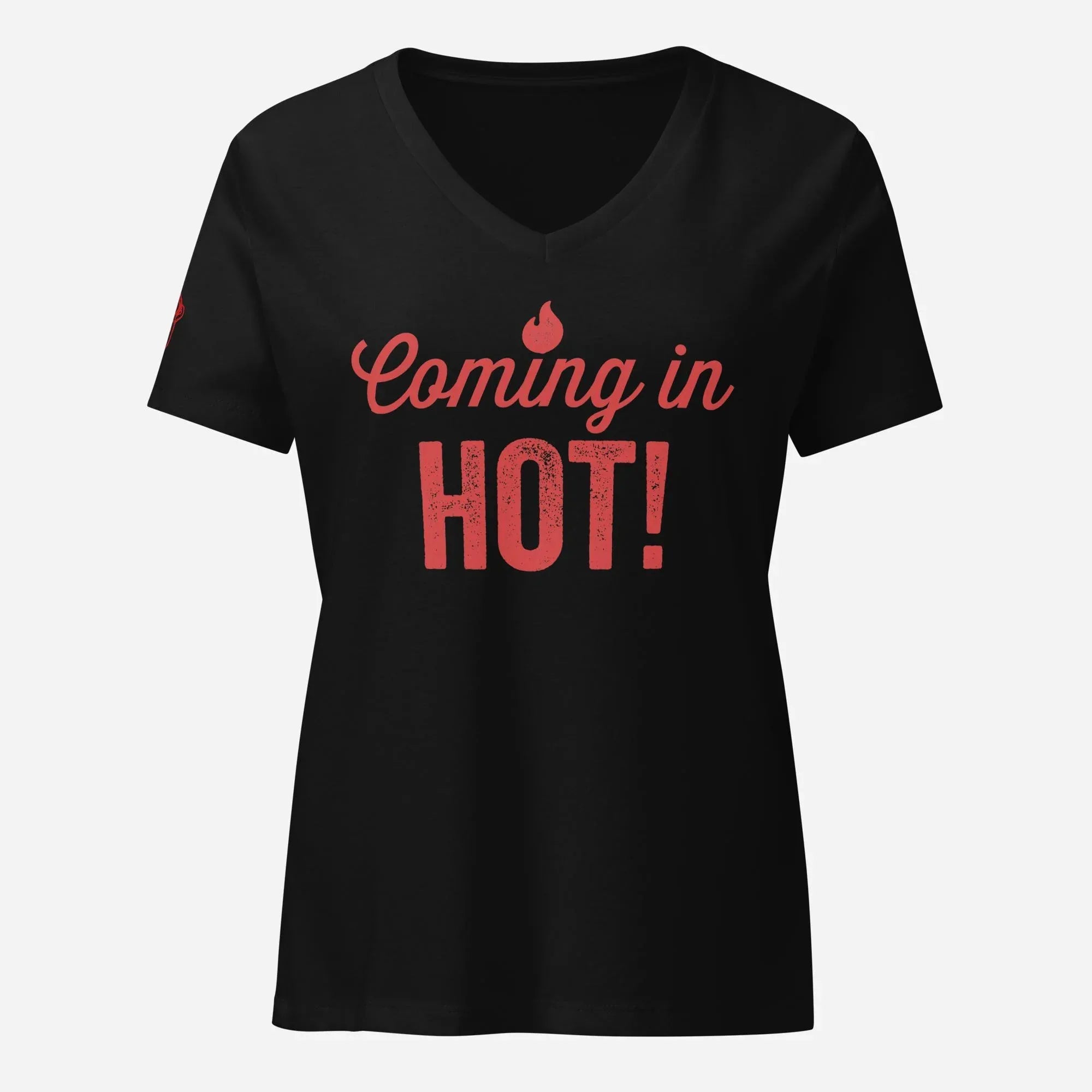 Coming in Hot Women’s Relaxed V-neck Tee - Odd Chef
