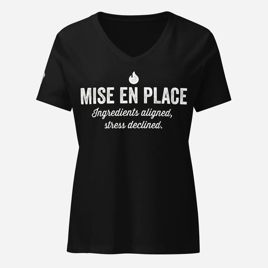 Mise En Place Women’s Relaxed V-neck Tee - Odd Chef