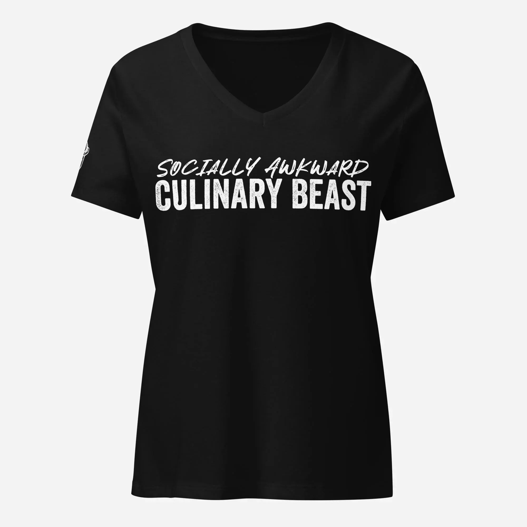 Socially Awkward Women’s Relaxed V-neck Tee - Odd Chef