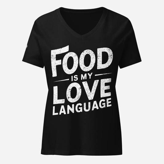 Food is my Love Language Women’s Relaxed V-neck Tee - Odd Chef