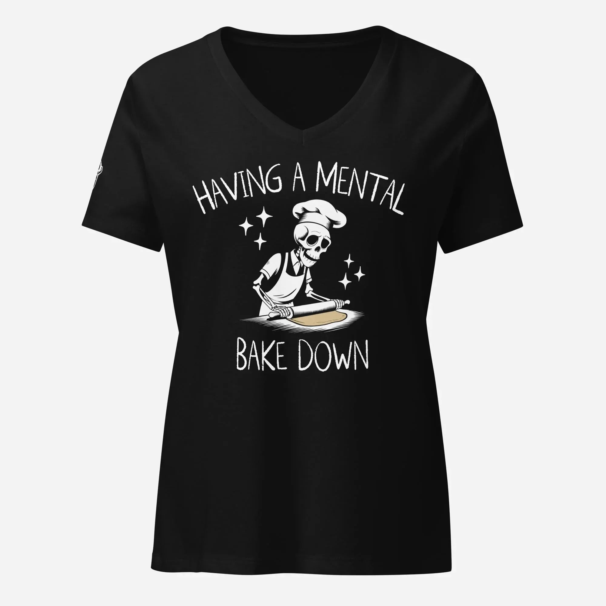 Mental Bake Down Women’s Relaxed V-neck Tee - Odd Chef