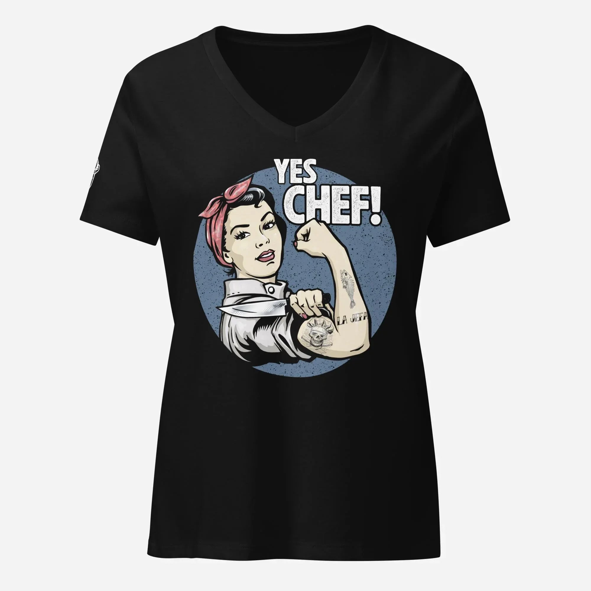 Chef Rosie Women’s Relaxed V-neck Tee - Odd Chef